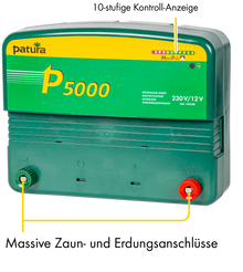P5000, Weidezaun-Kombigerät, 230V/12V mit MaxiPuls-Technologie