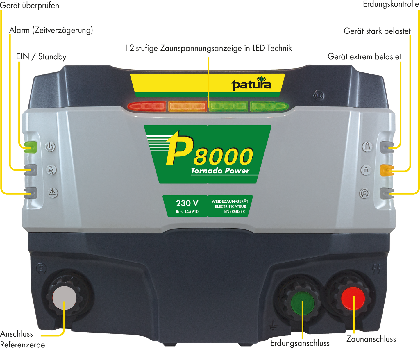 P8000 Tornado Power 230V Netzgerät, 15 Joule