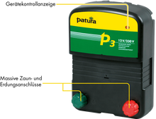 P3, Weidezaun-Kombigerät, 230V/12V