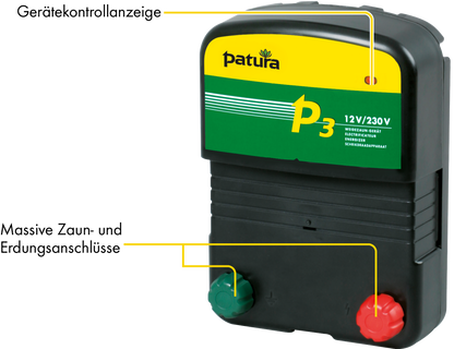 P3, Weidezaun-Kombigerät, 230V/12V
