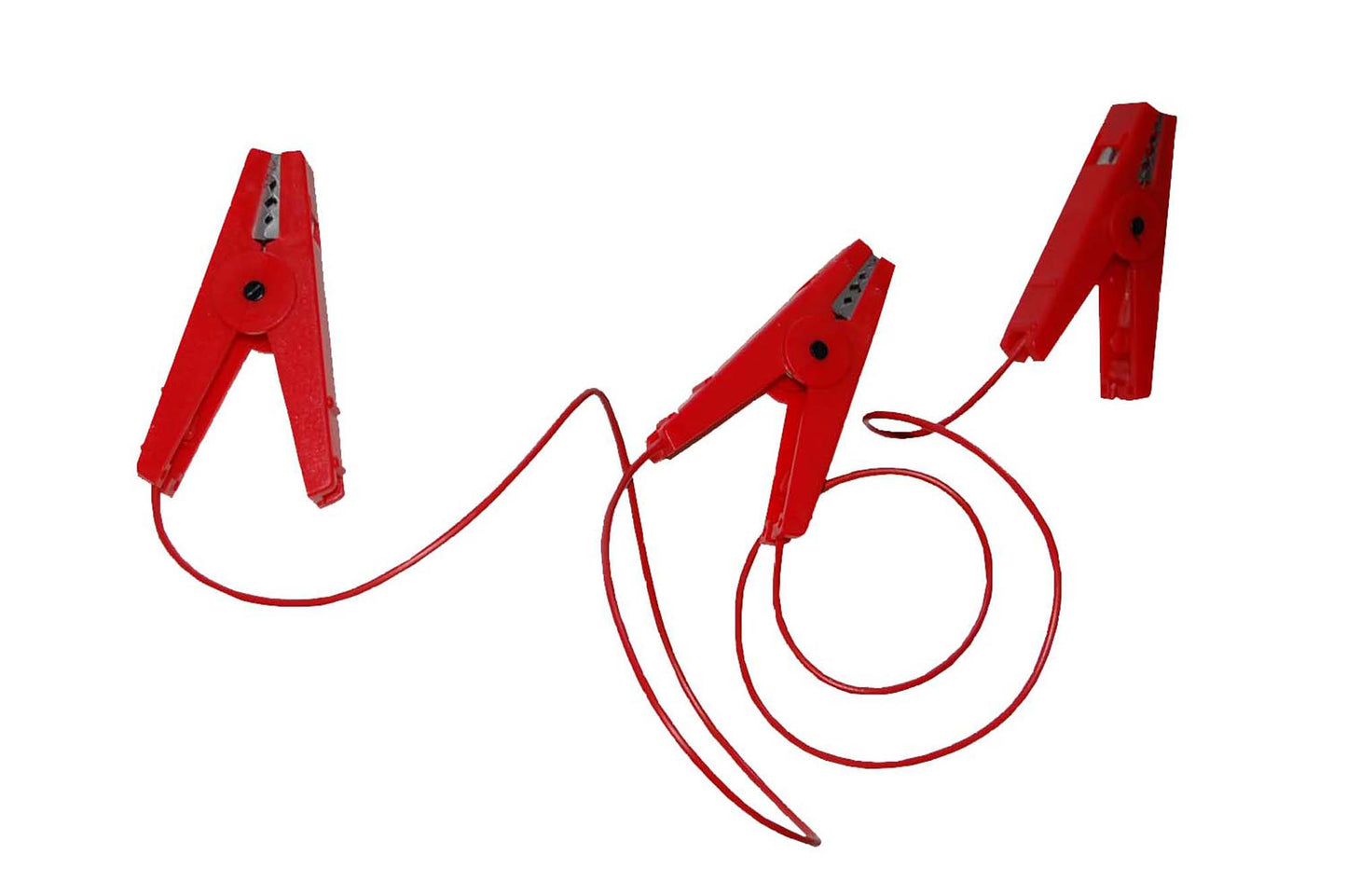 Zaunverbindungskabel mit 3 Krokodilklemmen
