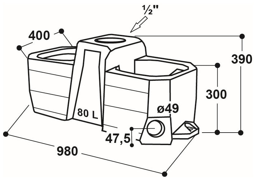 Laufstall- und Weidetränke Modell WT80