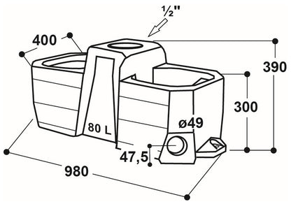 Laufstall- und Weidetränke Modell WT80