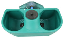 Anbau-Doppeltränke für Weidefäßer Modell FT55, Inhalt 55 Liter mit Anbauflansch und Dichtung