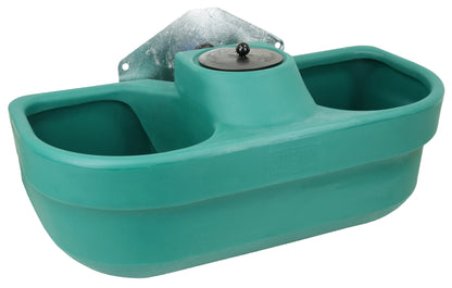 Anbau-Doppeltränke für Weidefäßer Modell FT55, Inhalt 55 Liter mit Anbauflansch und Dichtung