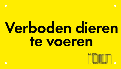 Warnschild - Füttern verboten