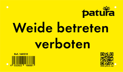 Warnschild - Weide betreten verboten