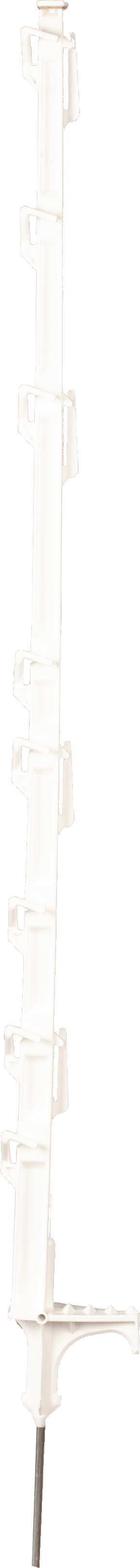 DrehFix-Kunststoffpfahl, 1,05 m, weiß, 8 Drahthalter (10 Stück / Pack)