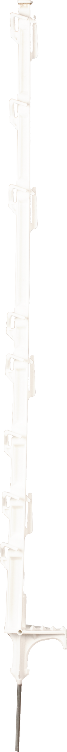 DrehFix-Kunststoffpfahl, 1,05 m, weiß, 8 Drahthalter (10 Stück / Pack)