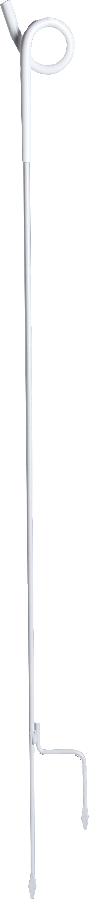 Federstahlpfahl mit Ösenisolator, 1,07 m mit Stopfen und Trittstufe (10 Stück/Pack)