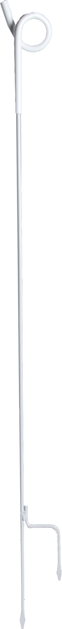 Federstahlpfahl mit Ösenisolator, 1,07 m mit Stopfen und Trittstufe (10 Stück/Pack)