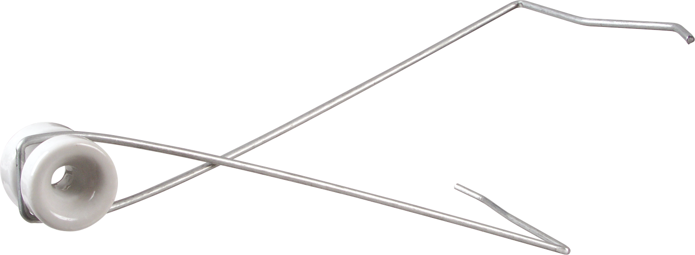 Abstandhalter zum Einhängen mit Porzellanisolator (10 Stück / Pack)