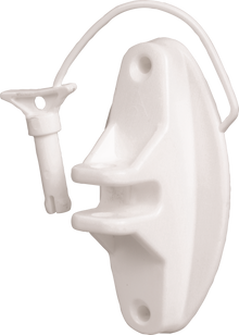 Festzaun-Isolator m. Stift, weiss, für Seil und HippoWire (25 Stück / Pack)