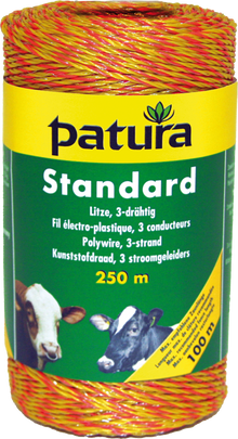 Standard Litze, 3 Niro 0,16 mm, gelb-orange, 250 m Rolle