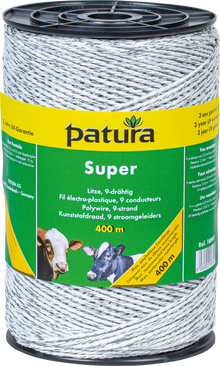 Super Litze, 400 m Rolle 9 Niro 0,20 mm, weiss