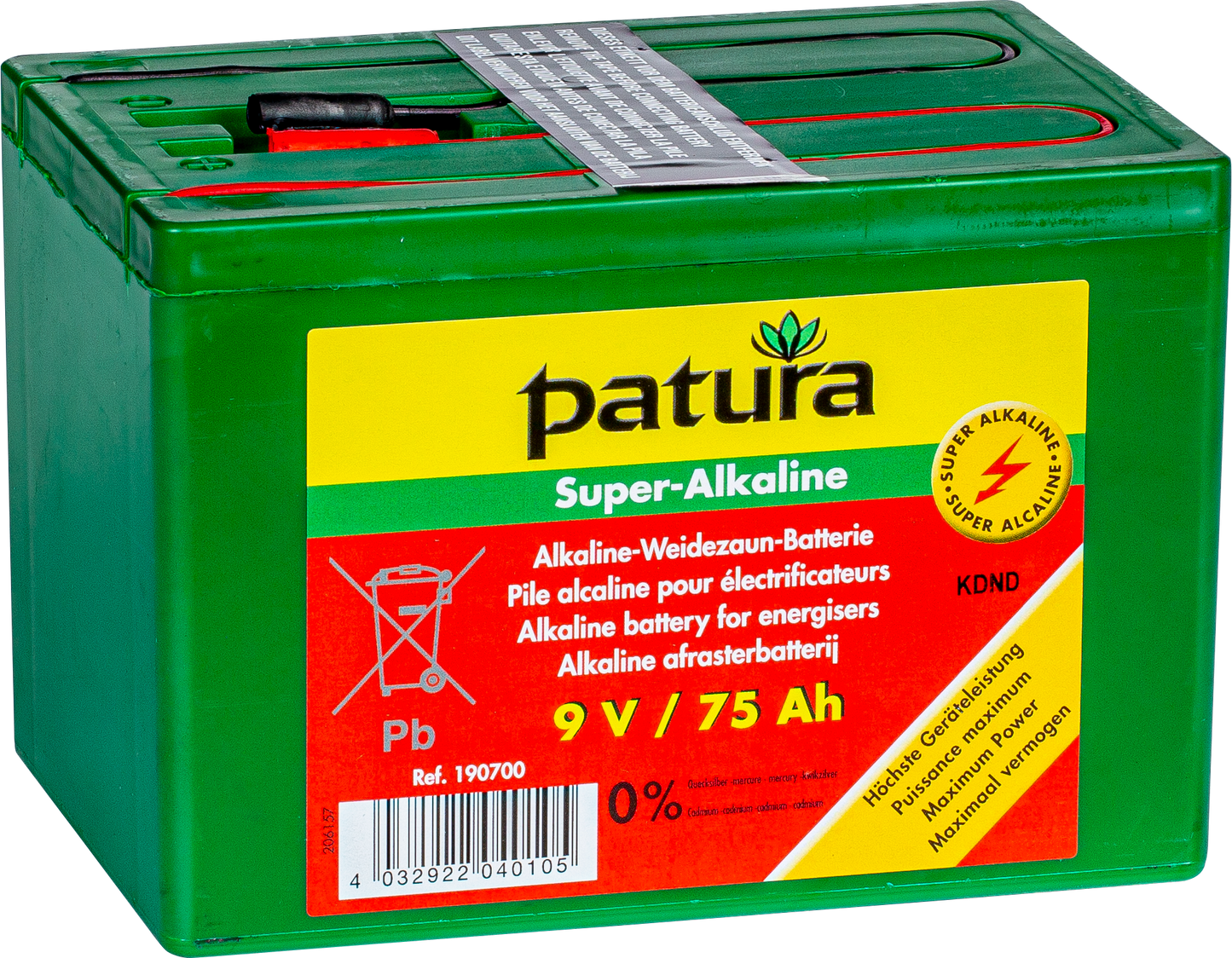 Super-Alkaline Weidezaun-Batterie 9 V