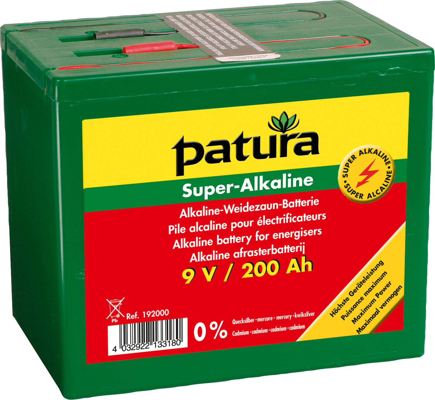 Super-Alkaline Weidezaun-Batterie 9 V