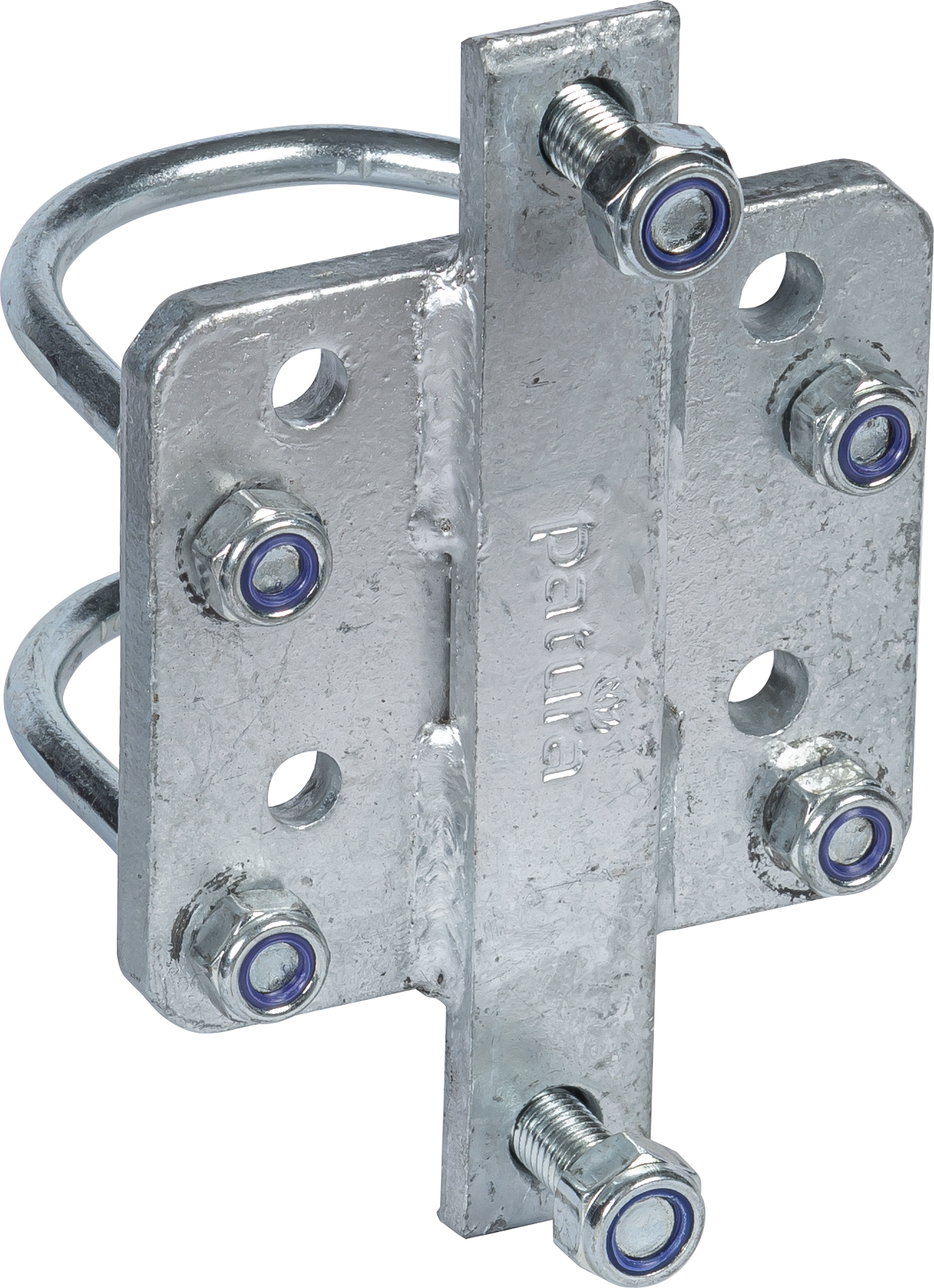 Adapter für Riegelverschluss Weidetor an Pfosten d= 102 mm inkl. Bügelschrauben