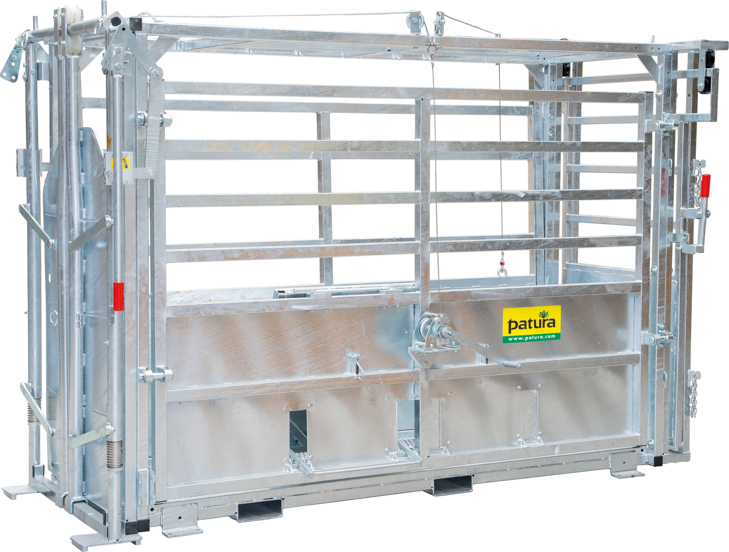 Betäubungsbox mit aufziehbarer Seite