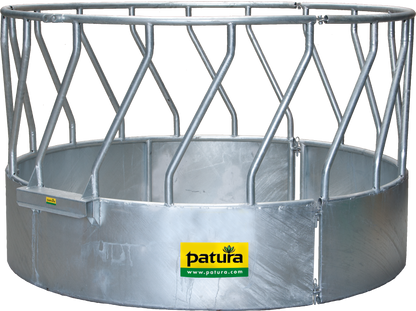 Rundraufe mit Schrägfressgittern, 3-teilig, d= 2,10 m, 18 Fressöffnungen