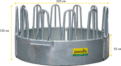 Profi-Rundraufe, 12 Fressplätze