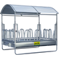 Großballenraufe mit Palisadenfressgittern und Dach 2,85 x 2,05 m