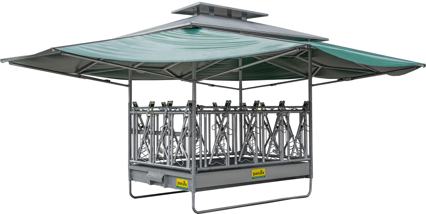 PATURA Klima-Großballenraufe mit Sicherheits-Fangfressgittern