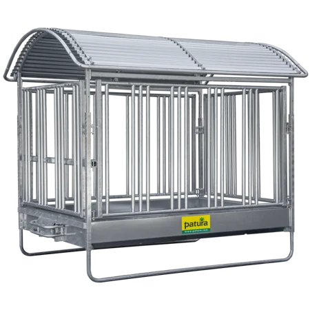 Großballenraufe mit Sicherheits-Pferdefressgittern und Dach 2,85 x 2,05 m