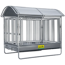 Großballenraufe mit Sicherheits-Pferdefressgittern und Dach 2,85 x 2,05 m