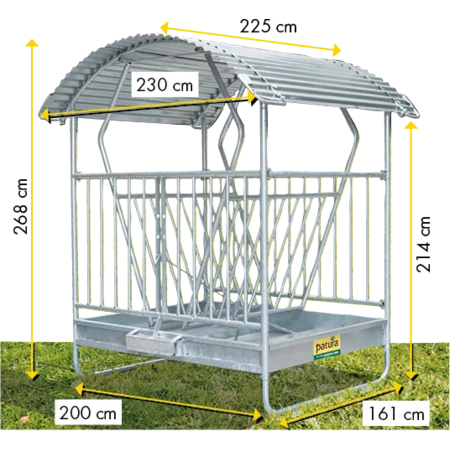 Pendelkorbraufe mit beweglichem Korb Innenmaße 1,90 x 1,50 m, komplett
