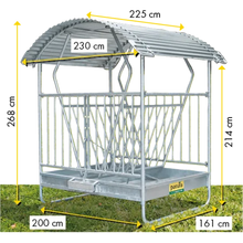 Pendelkorbraufe mit beweglichem Korb Innenmaße 1,90 x 1,50 m, komplett