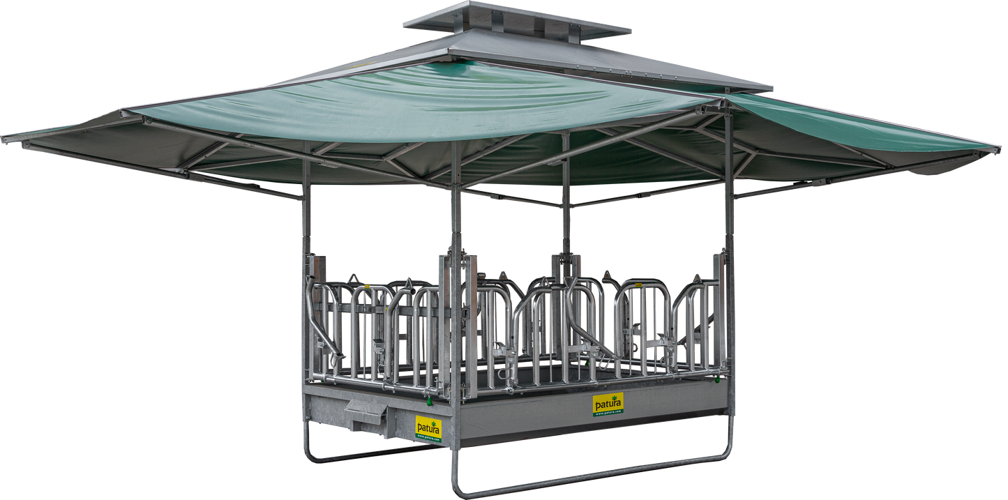 PATURA Klima-Großballenraufe mit Schwedenfressgittern