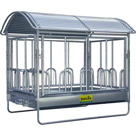 Großballenraufe mit Universalfressgittern und Dach 2,85 x 2,05 m