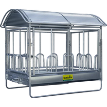 Großballenraufe mit Universalfressgittern und Dach 2,85 x 2,05 m