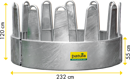 Rundraufe für Pferde 12 Fressplätze