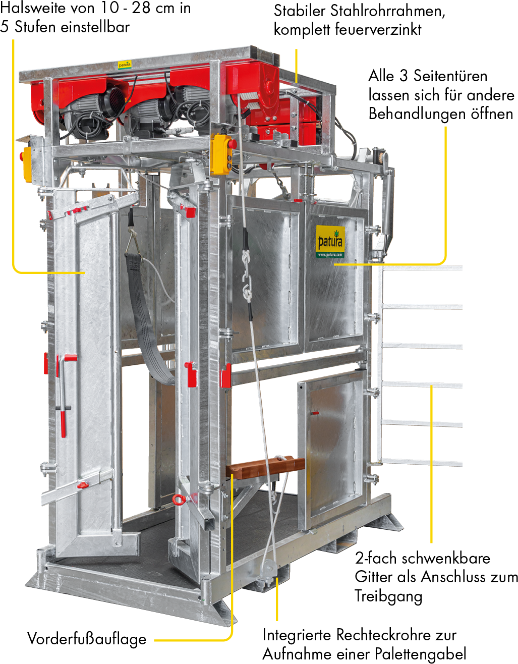 Klauenpflegestand Profi E Höhe 2,50 m
