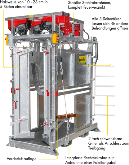 Klauenpflegestand Profi E Höhe 2,50 m