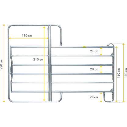 Panel 6 Standard - 6 Querstreben mit Tor
