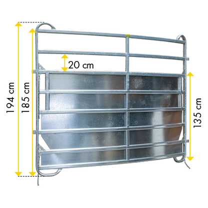 Kurvenpanel-8 Plus, 2,44m, Radius 3,00m vz, mit Blechverkleidung