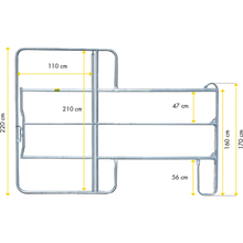 Panel-3 mit Tor, Länge 3,00 m, H= 2,20 m