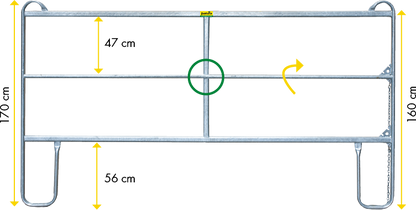 Panel-3, Höhe 1,70 m