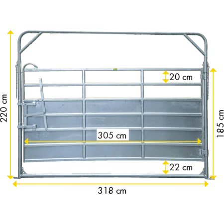Schwingtor-8 Plus Breite 3,05 m, H= 2,20 m, vz
