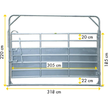 Schwingtor-8 Plus Breite 3,05 m, H= 2,20 m, vz