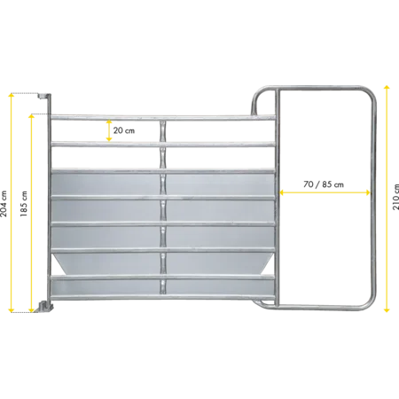 Panel-8 Plus - 8 Querstreben mit Rahmen und Blechverkleidung