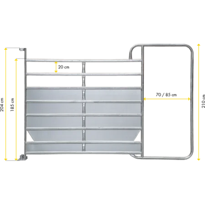Panel-8 Plus - 8 Querstreben mit Rahmen und Blechverkleidung