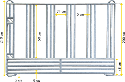 Sicherheits-Pferde-Panel mit Fressgitter