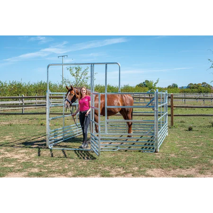 Sicherheits-Pferde-Panel mit Tor und Fressgitter