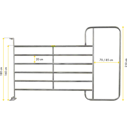 Panel 6 Standard mit Rahmen - 6 Querstreben