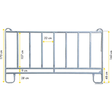Panel mit Fressgitter 3,00 m Höhe 1,70 m