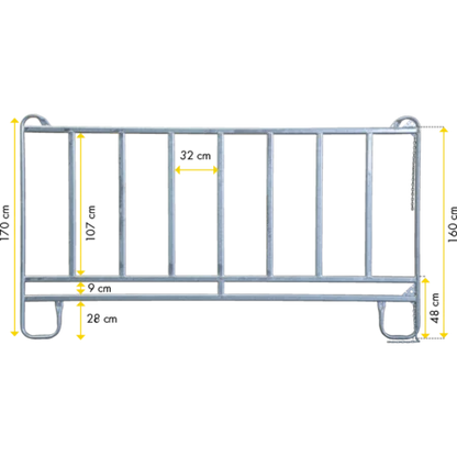 Panel mit Fressgitter 3,00 m Höhe 1,70 m
